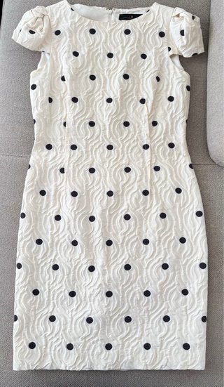 Vestido Carolina Herrera Talla S Negro/Blanco