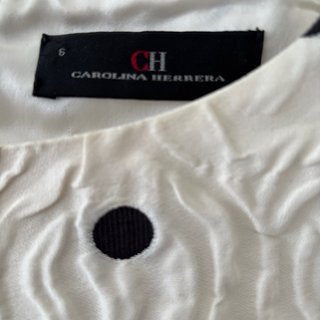 Vestido Carolina Herrera Talla S Negro/Blanco