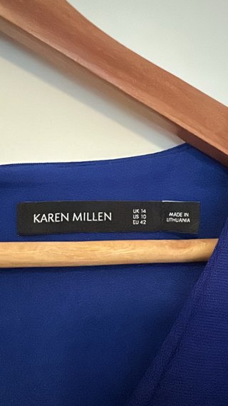 Vestido tubo azul cobalto Karen Millen Talla 42