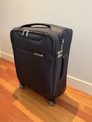 Maleta cabina Samsonite blanda negra 4 ruedas TSA