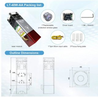 Kit Módulo Láser LT-40W-AA
