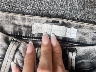 Pantalones vaqueros grises Bershka Denim Talla S