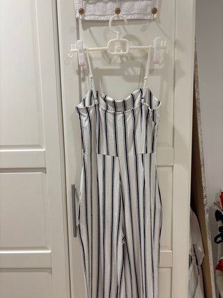 Mono Rayas Blancas y Negras, talla S, Bershka
