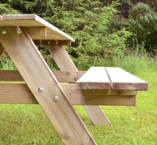 Mesa picnic madera 165x154x75 cm Gardiun Essential