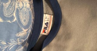 Sudadera Fila Color Bloque Azul y Gris