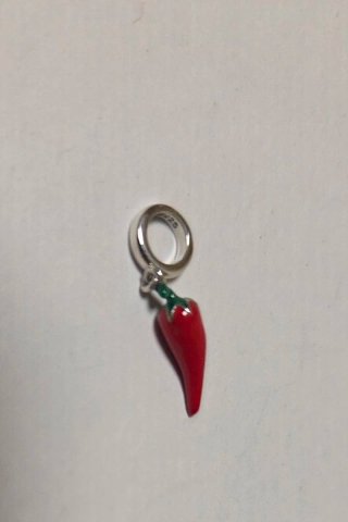 Colgante Charm Chile Rojo Plata