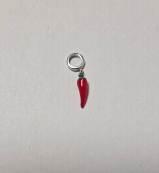 Colgante Charm Chile Rojo Plata