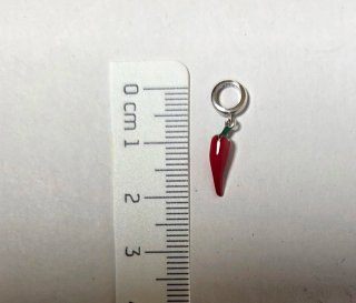 Colgante Charm Chile Rojo Plata