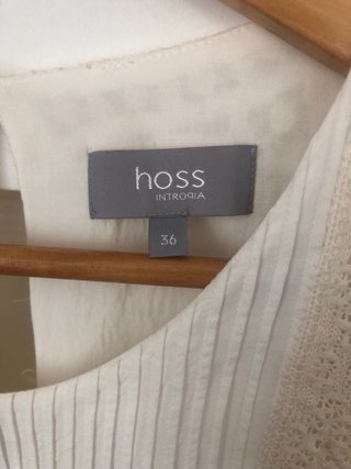 Vestido Hoss Intropia bege e branco