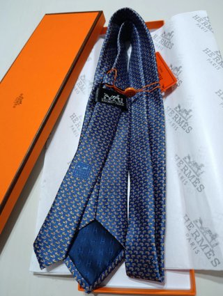 Corbata Hermès Azul Patos