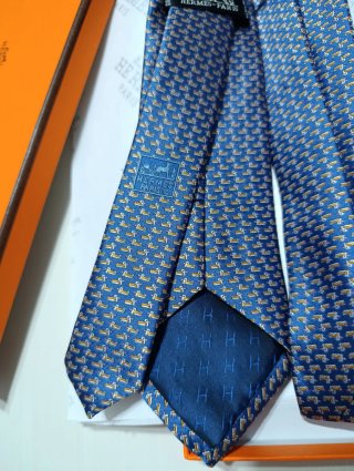 Corbata Hermès Azul Patos