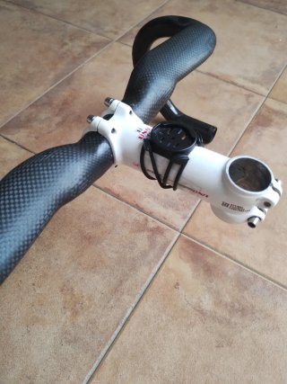 Manillar y potencia carbono bici carretera