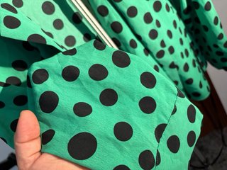 Camisa Zara Verde Lunares Negros