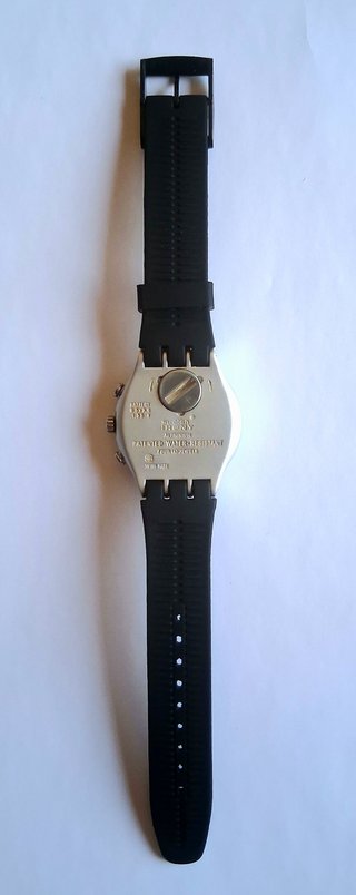 Swatch Cronógrafo Aluminio Negro/Plata