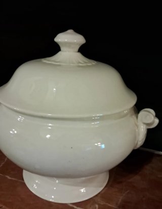 Juego de 3 soperas antiguas de cerámica
