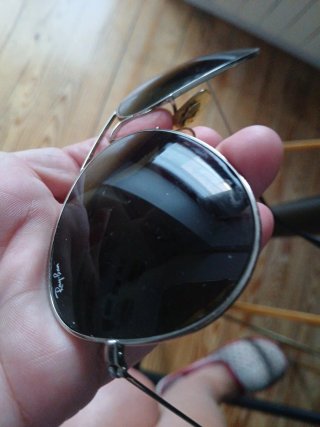 Gafas Ray-Ban Aviator Verdes y Plateadas