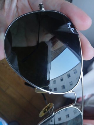 Gafas Ray-Ban Aviator Verdes y Plateadas