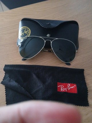 Gafas Ray-Ban Aviator Verdes y Plateadas