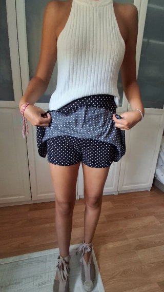Falda pantalón lunares