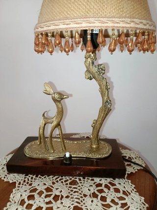 Lámpara sobremesa vintage bronce,estilo Valenti.