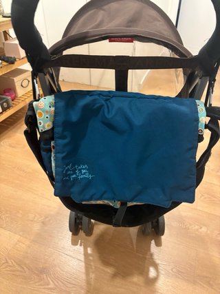 Silla de paseo Maclaren rosa y marrón