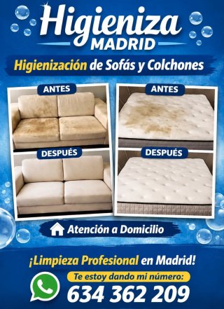 Limpieza de sofá y colchones