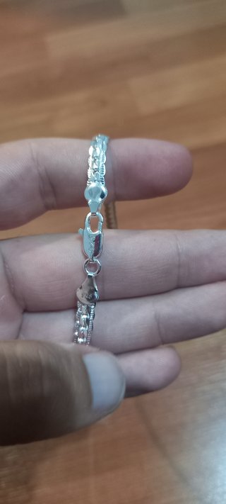 Cadena de plata estilo eslabones