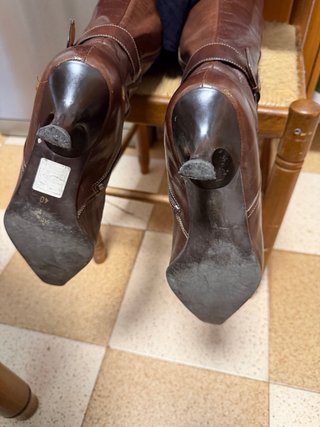 Botas altas piel marrón Talla 40
