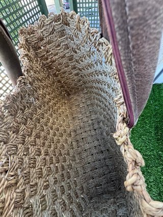 Capazo artesanal fibras naturales hecho a mano