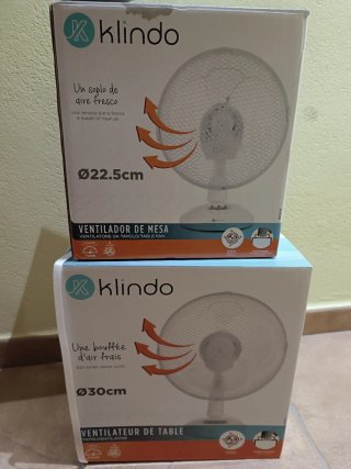 Ventilador Klindo Ø22.5cm y Ø30cm