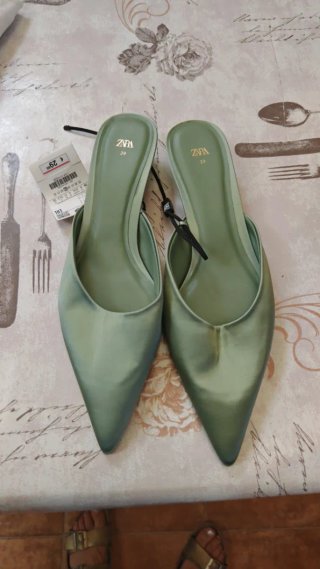 Sandalias Zara Talla 39 Verde
