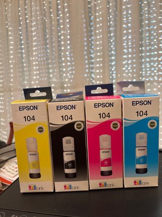 4 Cartuchos Tinta Epson 104 EcoTank