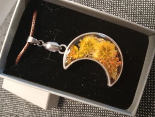 Collares resina flor natural y marinos