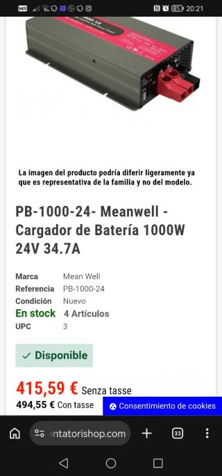Cargador Baterías Mean Well PB-1000-24