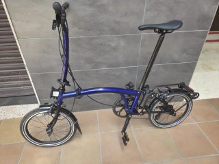 Bicicleta Plegable Brompton Azul