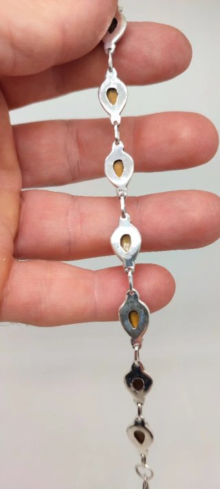 Pulsera de Plata y Ojo de Tigre.