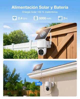 Cámara Vigilancia Solar Wifi Exterior