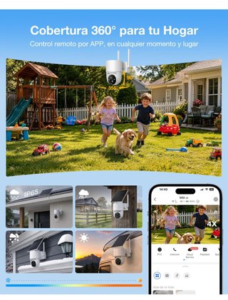 Cámara Vigilancia Solar Wifi Exterior