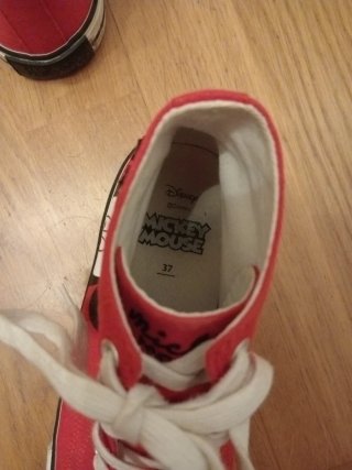 Zapatillas Mickey Mouse Rojas Talla 37