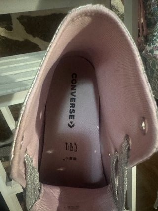 Zapatillas Converse Talla 37.5 Estrellas Rosa/Plat