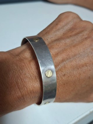 Pulsera Plata 925 con Detalles Dorados