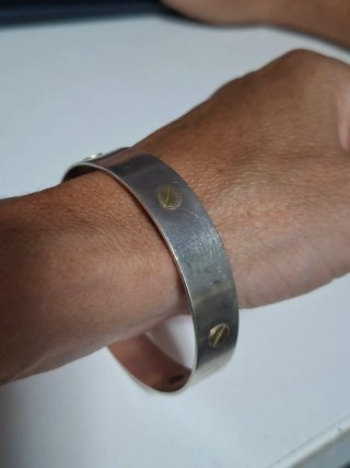 Pulsera Plata 925 con Detalles Dorados