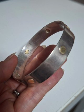 Pulsera Plata 925 con Detalles Dorados