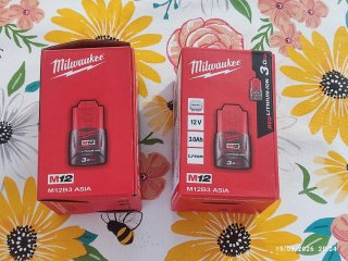 2 Baterías compatible herramientas Milwaukee 12V