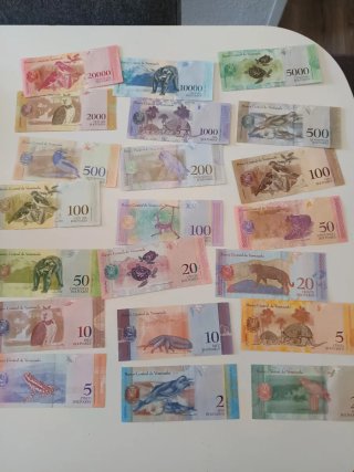 21 Banconote Venezuela Non Circolanti