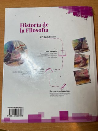 Historia de la filosofía, 2 Bachillerato