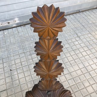 Sillas madera tallada brutalista 1960
