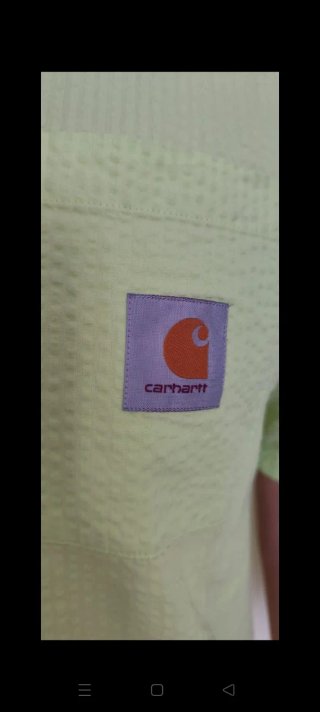 Camisa Carhartt Talla M Verde Texturizada