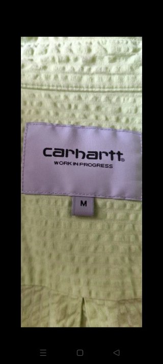 Camisa Carhartt Talla M Verde Texturizada