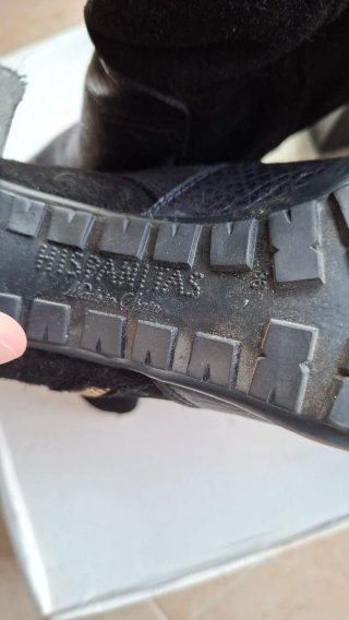 Botines Hispanitas Negros Piel y Ante